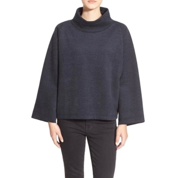 Madewell Sweaters - Madewell Herringbone Mock Neck Sweatshirt Sz S